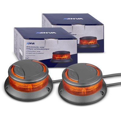 Enva 2x LED Rundumleuchte Rundumkennleuchte 12/24V 11W orange Enva 2x LED Rundumleuchte Rundumkennleuchte 12/24V 11W orange von Enva