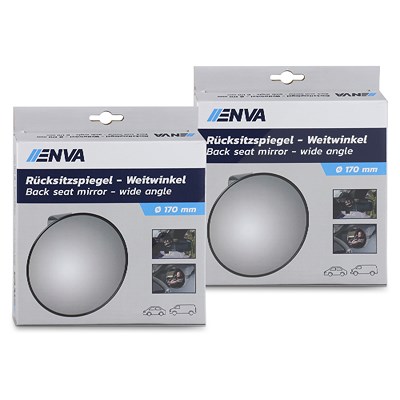 Enva 2x Rücksitzspiegel - Weitwinkel - Ø 175 mm von Enva