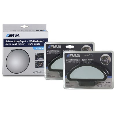 Enva 2x Zusatzspiegel - Toter Winkel + Rücksitzspiegel - Weitwinkel von Enva