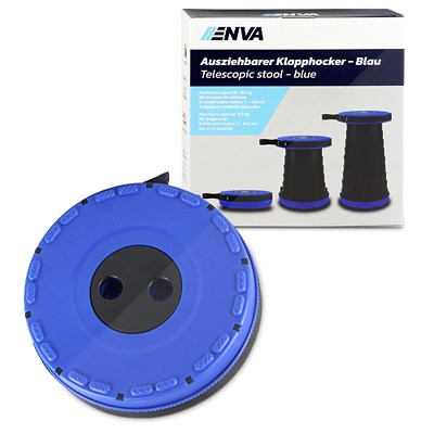 Enva Ausziehbarer Klapphocker Teleskophocker - Blau von Enva