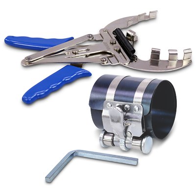 Enva Kolbenring-Zange 40-100mm + Kolbenring-Spannband 53-125 mm von Enva