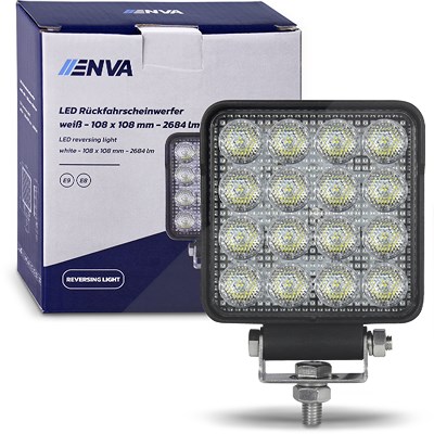 Enva LED Zusatzscheinwerfer, Rückfahrscheinwerfer 12/24V 25W 108x108mm [Hersteller-Nr. T5148E] von Enva