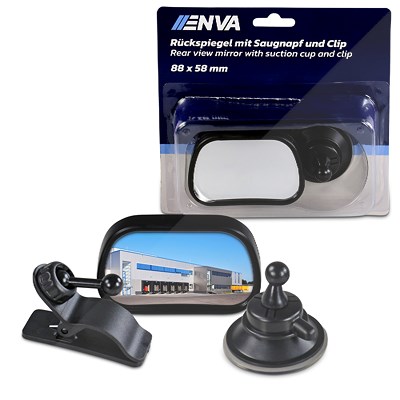 Enva Rückspiegel mit Saugnapf und Clip - 88 x 58 mm von Enva