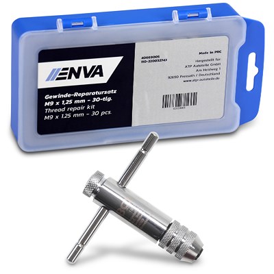 Enva Gewinde-Reparatursatz - M9 x 1,25 mm - 30-tlg. + Werkzeughalter von Enva