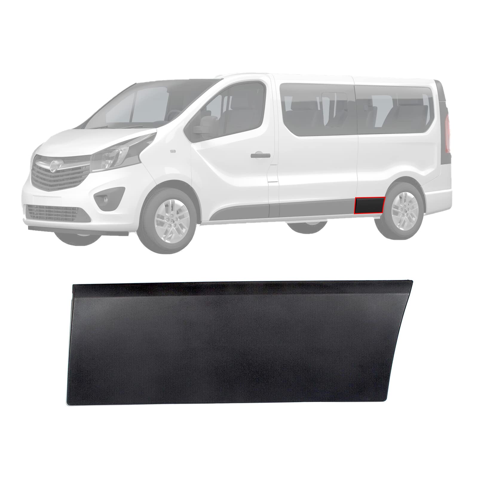 Linke hintere Seitenleiste für Vivaro B Mk2 Trafic Mk3 Primastar NV300 Talento 2014-On 788137407R 93868749 4407253 95517463 von ENVA