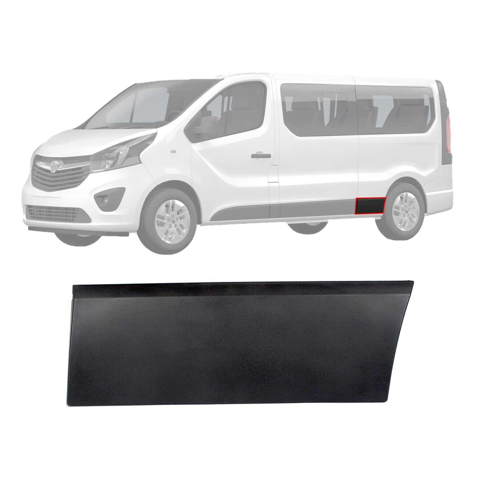 Linke hintere Seitenleiste für Vivaro B Mk2 Trafic Mk3 Primastar NV300 Talento 2014-On 788137407R 93868749 4407253 95517463 von Enva