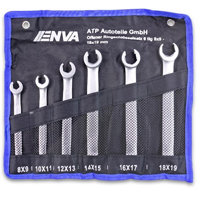 Enva Offener Doppel-Ringschlüssel-Satz - SW 8-19 mm - 6-tlg. [Hersteller-Nr. 1745] von Enva