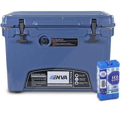 Enva Passive Eis-Kühlbox - 35QT - 33,1 Liter + 2x Kühlakku von Enva