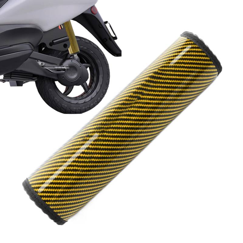 Eoixuqba Kohlenstoffverpackung, Kohlenstofffaser -Wrap - Wasserdichte staubfeste Kohlefaser -Frontgabel,Einstellbare Motorradschutzstange, Schutzhandwerker, Schutzschockdämpfer für die meisten von Eoixuqba