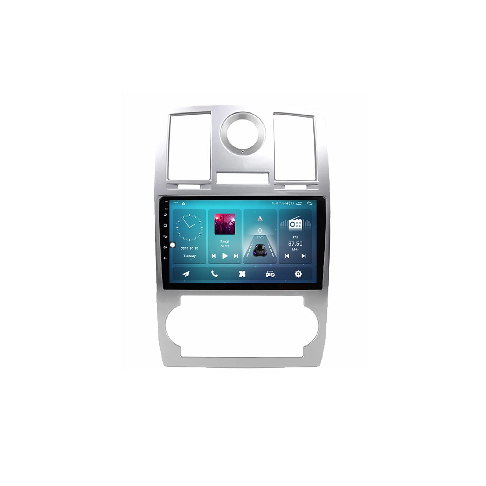 Android 11 Autoradio mit Navi für Chrysler 300C Aspen 2004-2008 9 Zoll Touch 2 Din Android Auto Bluetooth Radio mit Display Rückfahrkamera USB WiFi Mirror Link Canbus (Color : P2 4-Core 2G 32G) von Eouyt