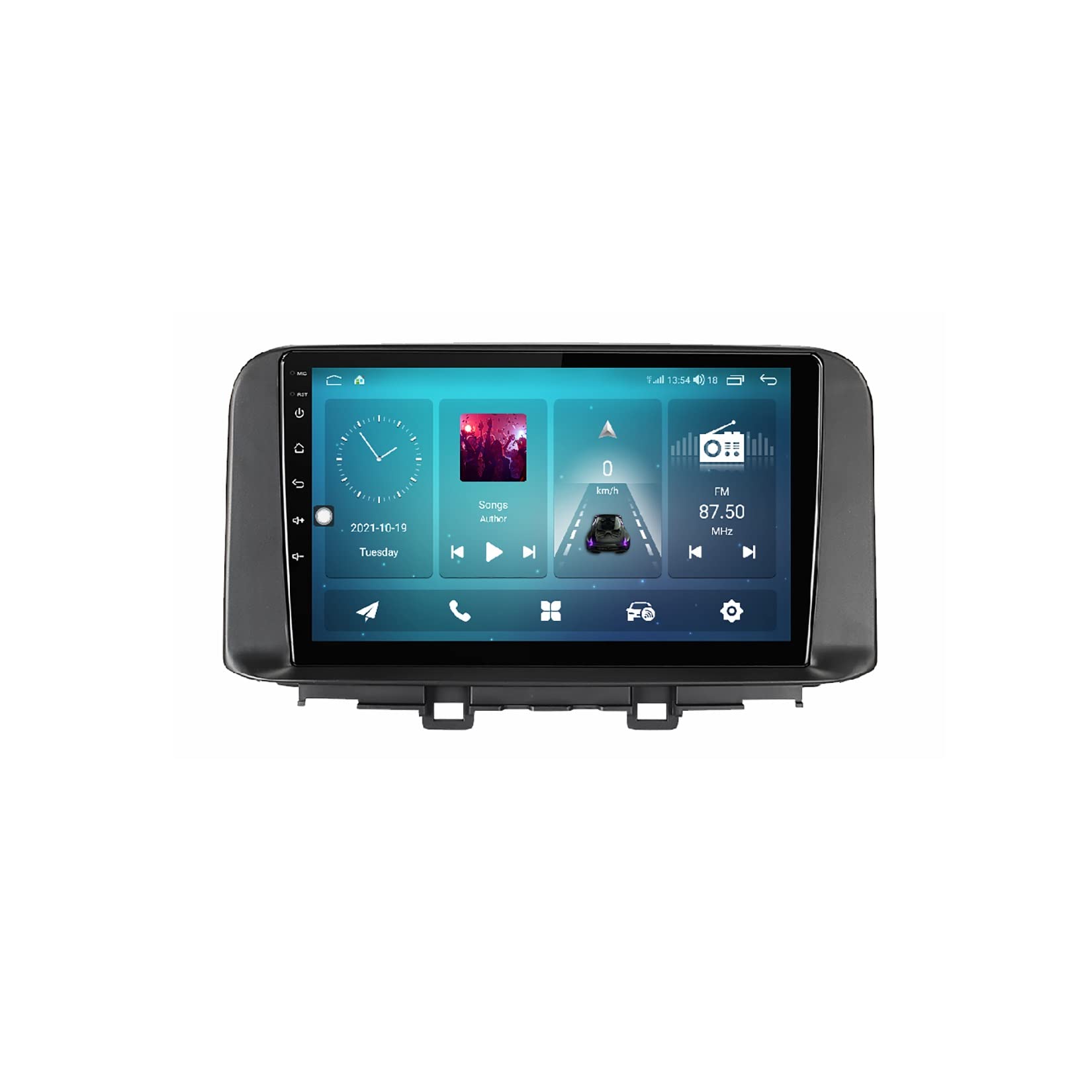 Android 11 Autoradio mit Navi für Hyundai Encino Kona 2018 2019 9 Zoll Touch 2 Din Android Auto Bluetooth Radio mit Display Rückfahrkamera USB WiFi Mirror Link Canbus (Color : P3 8-Core 4G 32G) von Eouyt