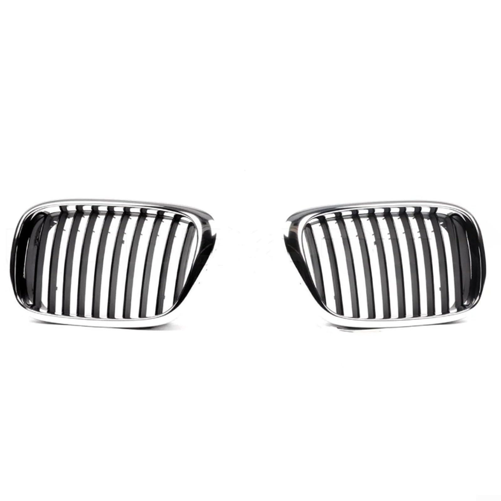 Kühlergrill-Set, Chrom, Schwarz, ABS, Ersatz für 525i/528i/530i/540i/M5, OEM# 51137005837-51137005838, verbessertes Luftstrom-Design (Paar) von EpheyFIF