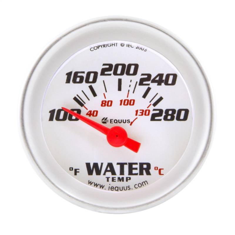 Equus 8262 Elektrisches Wassertemperatur-Messgerät, 5,1 cm, Weiß mit Aluminium-Lünette von Equus