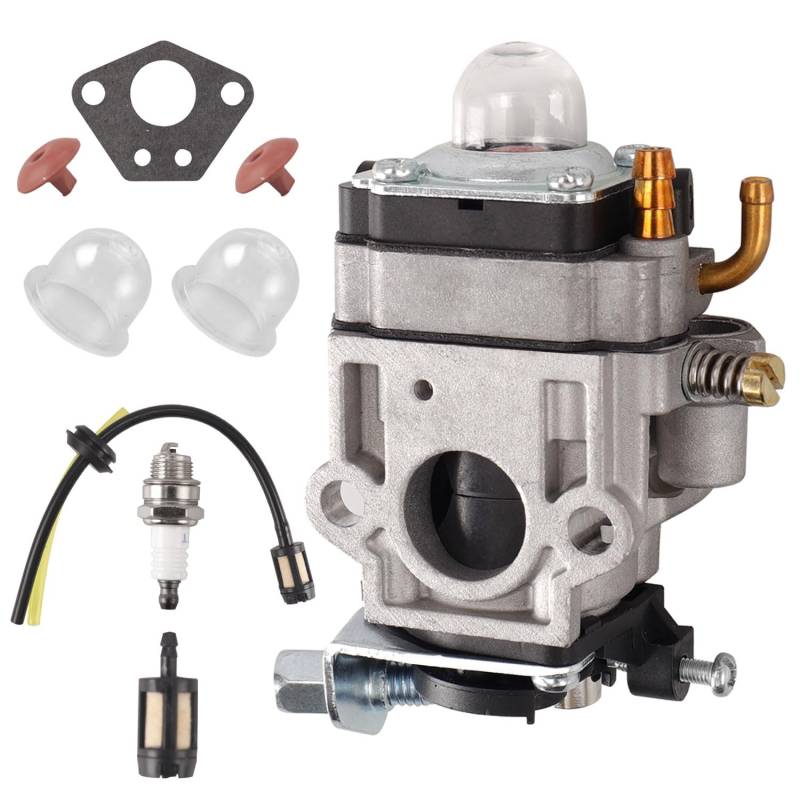 Erato Rasenmäher Vergaser 52cc 49cc 43cc Kettensägen Freischneider Vergaser Kleinmotor Vergaser Ersatzsatz mit Dichtung Schlauch Zündkerze Kraftstofffilter von Erato