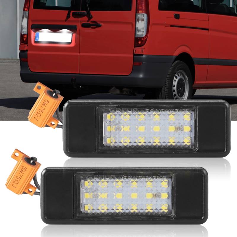 Erato LED Kennzeichenbeleuchtung, CanBus fehlerfrei, für 106 1007 207 308 3008 406 407 508 Expert III RCZ C2 C3 C4 C5 C6 C8 DS3 Jumpy SWBH1 von Erato