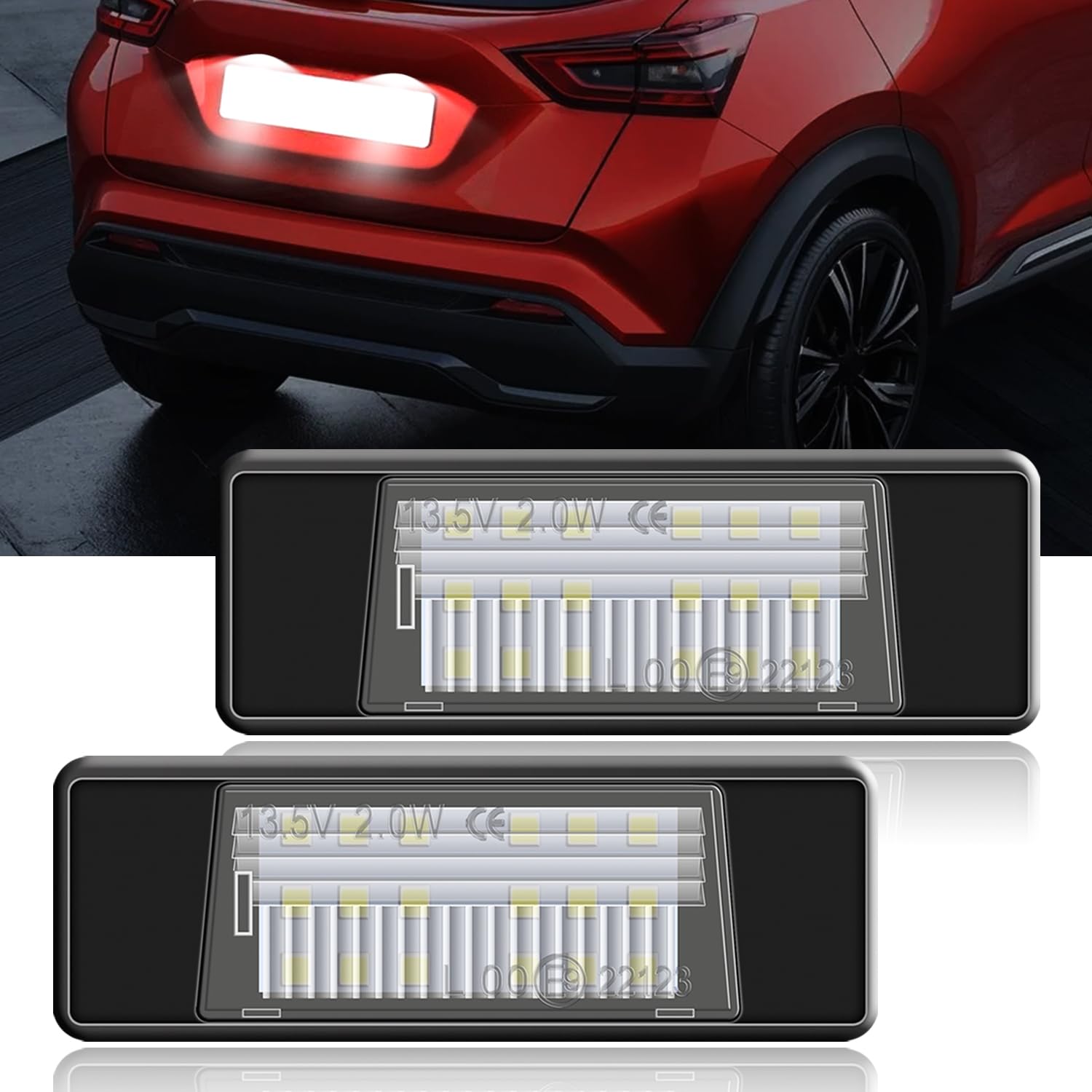 Erato LED-Kennzeichenbeleuchtung, CanBus fehlerfrei, kompatibel mit X-Trail T31 Qashqai J10 J11 Juke F15 NP300 Navara D23 Note E12 Q50 usw Erato LED-Kennzeichenbeleuchtung, CanBus fehlerfrei, kompatibel mit X-Trail T31 Qashqai J10 J11 Juke F15 NP300 Navara D23 Note E12 Q50 usw von Erato