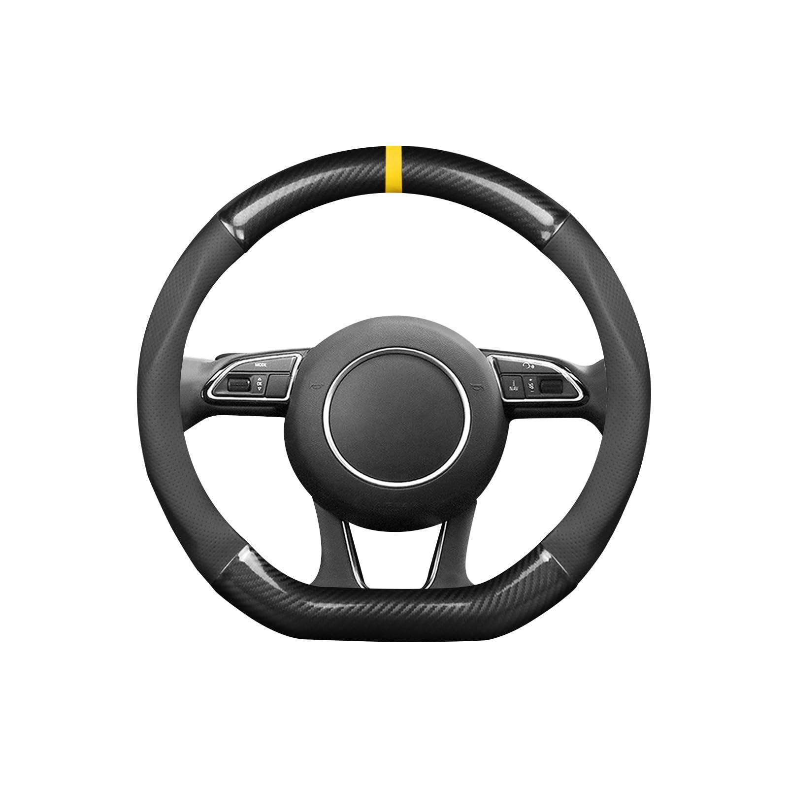 Ergocar D-Form Auto Lenkradhülle, Universal Oberste Schicht Rindsleder und Kohlefaser Lenkradbezug, Atmungsaktiv, Weich Passend 38 cm für die Meisten Modelle Ergocar D-Form Auto Lenkradhülle, Universal Oberste Schicht Rindsleder und Kohlefaser Lenkradbezug, Atmungsaktiv, Weich Passend 38 cm für die Meisten Modelle von Ergocar