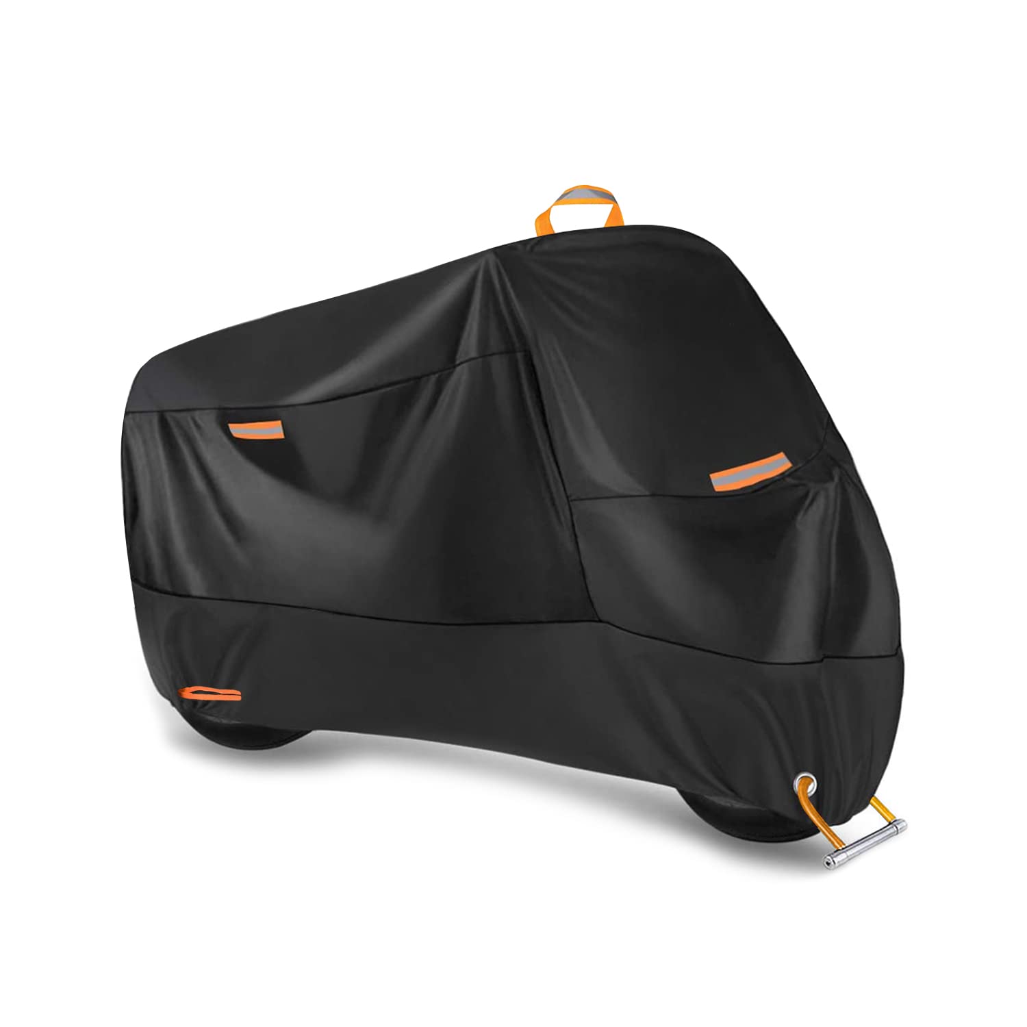 Ergocar Motorrad Abdeckplane Motorradgarage Outdoor & Indoor Wasserdicht Motorradabdeckung 300D Verdickte Polyester UV-Schutzhülle, L (86.6" x 37.4" x 43.3") von Ergocar