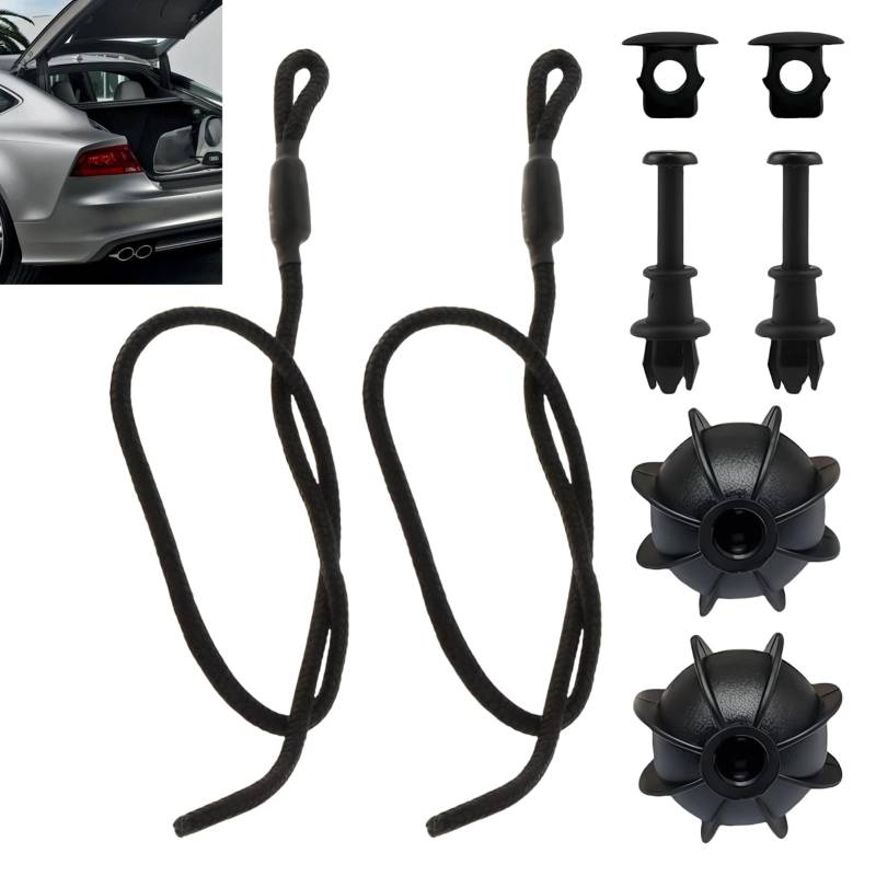 2 Stück Auto Kofferraum Hutablage Halteband für VW Golf 6 5 4, MK6, MK5, GTI R20, Hutablage Heckablage Strap Ersatz Auto Universal Haltebänder Kofferraumabdeckung Band Halterung - 50cm Kabellänge von Erioscar