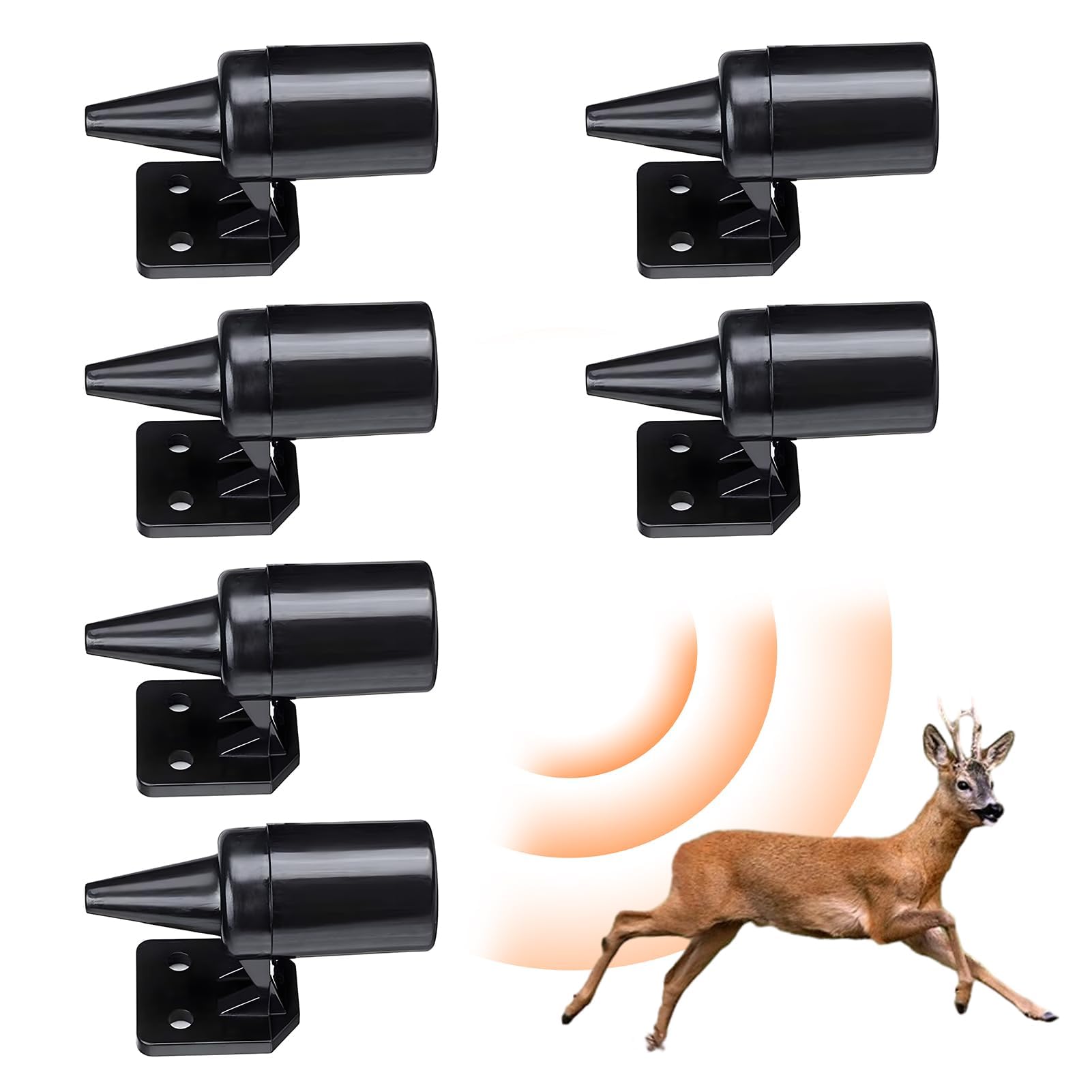 6 Stück Hirschpfeife Warnung, Wildlife Alarm Ultraschallpfeife für Autos, Motorräder, Schwarz Ultraschall Hirschwarnung, selbstklebend 6 Stück Hirschpfeife Warnung, Wildlife Alarm Ultraschallpfeife für Autos, Motorräder, Schwarz Ultraschall Hirschwarnung, selbstklebend von Erioscar