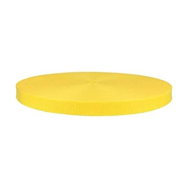 5 Meter Gurtband 100% Polypropylen Taschengurtband Bänder für Taschen (gelb, 20 mm Breit) von Erlif