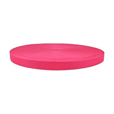 5 Meter Gurtband 100% Polypropylen Taschengurtband Bänder für Taschen (pink, 20 mm Breit) von Erlif