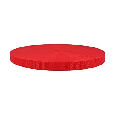 5 Meter Gurtband 100% Polypropylen Taschengurtband Bänder für Taschen (rot, 20 mm Breit) von Erlif