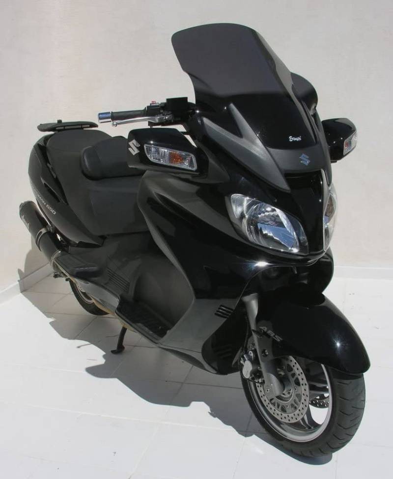 Windschild AN 650 Burgman & Original 2002 2011 Farbe Fume Schwarz Hell Scooter Original Größe 63 cm Hergestellt von Ermax von Boppon