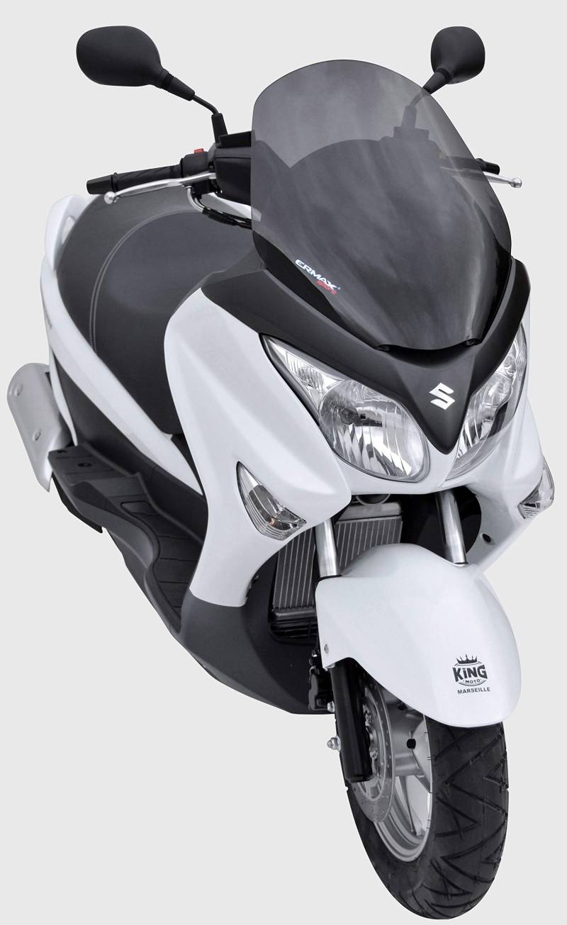 Windschutzscheibe windschild sport (54cm) ermax fur BURGMAN uh 125 2007 2018 hell schwarz von Ermax