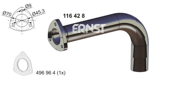 Abgasrohr hinten Ernst 116428 Abgasrohr hinten Ernst 116428 von Ernst