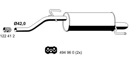 Endschalldämpfer Ernst 012171 von Ernst