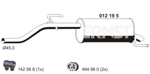 Endschalldämpfer Ernst 012195 von Ernst