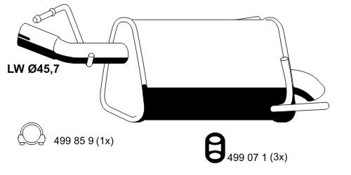Endschalldämpfer Ernst 057011 von Ernst