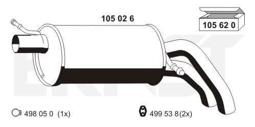 Endschalldämpfer Ernst 105026 von Ernst