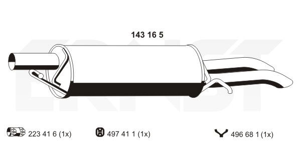 Endschalldämpfer Ernst 143165 Endschalldämpfer Ernst 143165 von Ernst