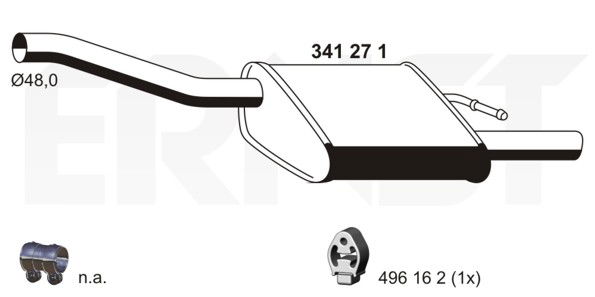 Endschalldämpfer Ernst 341271 von Ernst