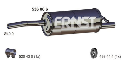 Endschalldämpfer Ernst 536066 von Ernst