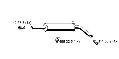 Mittelschalldämpfer Ernst 112284 von Ernst