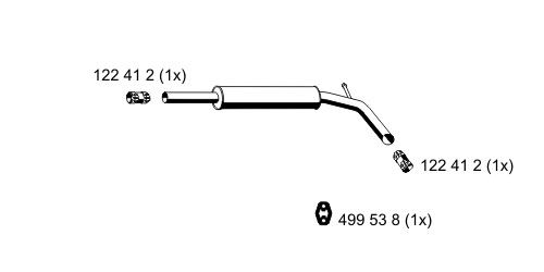 Mittelschalldämpfer Ernst 121101 von Ernst