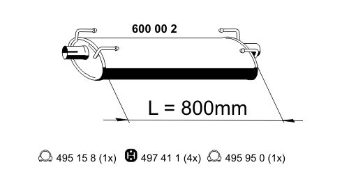 Mittelschalldämpfer Ernst 600002 Mittelschalldämpfer Ernst 600002 von Ernst