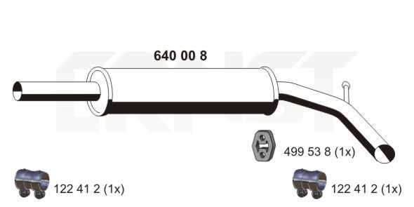 Mittelschalldämpfer Ernst 640008 von Ernst