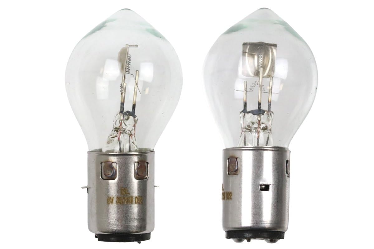 MMM 2 x Glühbirne, Bilux 6V, 35W/35W BA20d (Glühlampe) von MMM