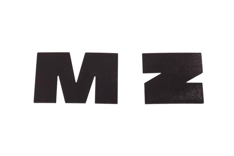 Buchstaben M und Z zum Tank für MZ ETZ 125, 150, 251, 301 - schwarz von Ersatzteil von MMM