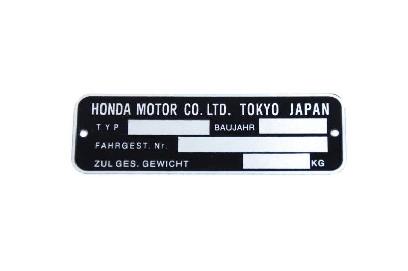 Typenschild für Honda von Ersatzteil von MMM