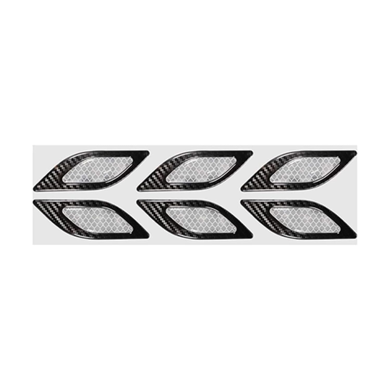 Esshogo 6 Stück Universal Reflektorband, Reflektierender Warnaufkleber, Reflektierender Antikollisionsstreifen, Auto Felgen Aufkleber Streifen Auto Dekoration Zubehör für Auto oder Motorrad von Esshogo