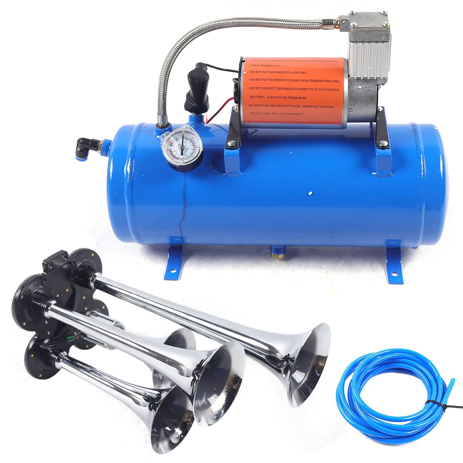 12V 150PSI Luftkompressor Mit 6L Tank Kompressor Compressor, 4 Trumpet Lufthorn-Bausatz Train Luft Horn Kit Luft Kompressor Komplettsystem Für SUV Car Truck 12V 150PSI Luftkompressor Mit 6L Tank Kompressor Compressor, 4 Trumpet Lufthorn-Bausatz Train Luft Horn Kit Luft Kompressor Komplettsystem Für SUV Car Truck von Estabeter