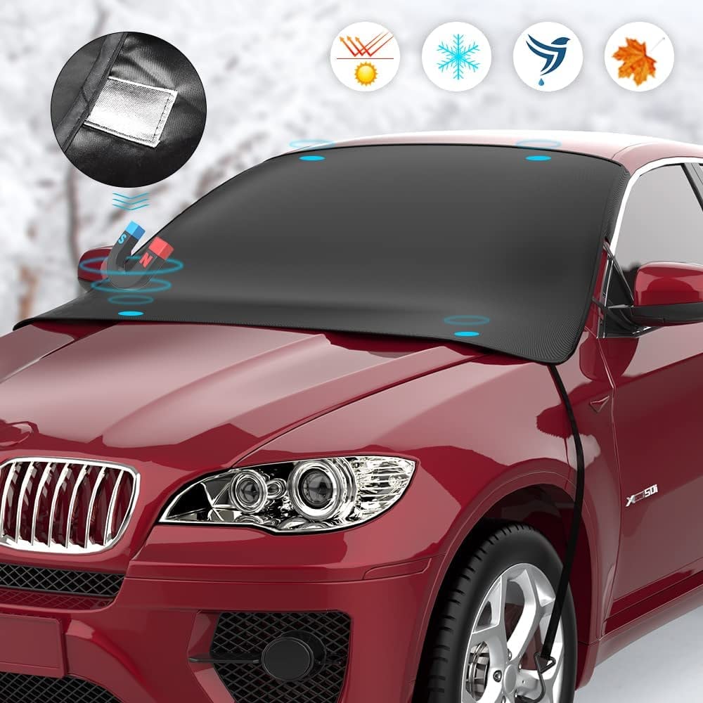 Frontscheibenabdeckung Auto Winter Windschutzscheibenabdeckung mit Magnet Fixierung Faltbare Abnehmbare Auto Abdeckung für die Gegen Schnee EIS Frost Staub Sonne,für Personenkraftwagen (175 x 120 cm) Frontscheibenabdeckung Auto Winter Windschutzscheibenabdeckung mit Magnet Fixierung Faltbare Abnehmbare Auto Abdeckung für die Gegen Schnee EIS Frost Staub Sonne,für Personenkraftwagen (175 x 120 cm) von Estefanlo