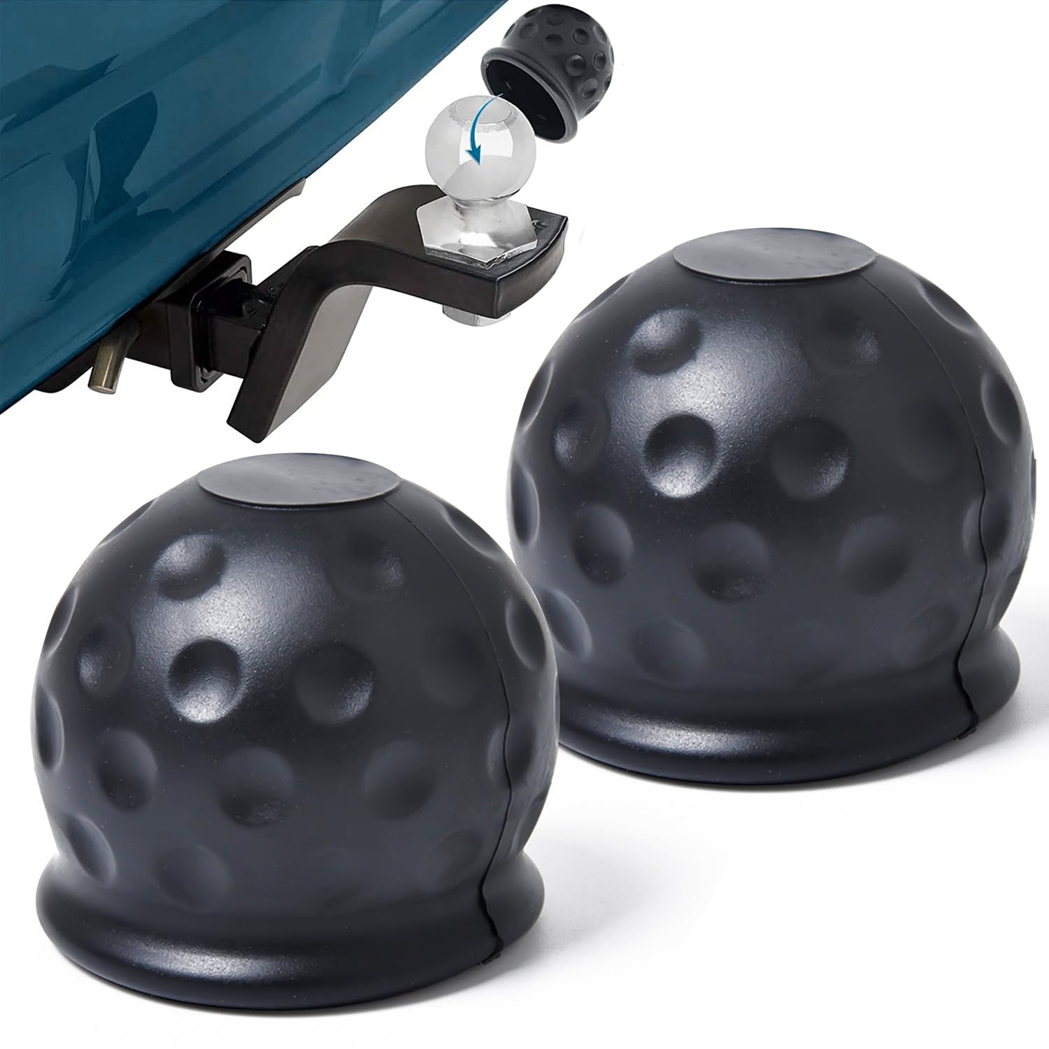 2 Stück Anhängerkupplung Abdeckung,Schwarz Anhängerkupplung Schutzkappe Gummi Abdeckung Anhängerkupplung Trailer Ballhülle Kugelkopfabdeckung Anhängerkugelkopf Schutzhülle für Anhänger (Sphärisch) 2 Stück Anhängerkupplung Abdeckung,Schwarz Anhängerkupplung Schutzkappe Gummi Abdeckung Anhängerkupplung Trailer Ballhülle Kugelkopfabdeckung Anhängerkugelkopf Schutzhülle für Anhänger (Sphärisch) von Esteopt