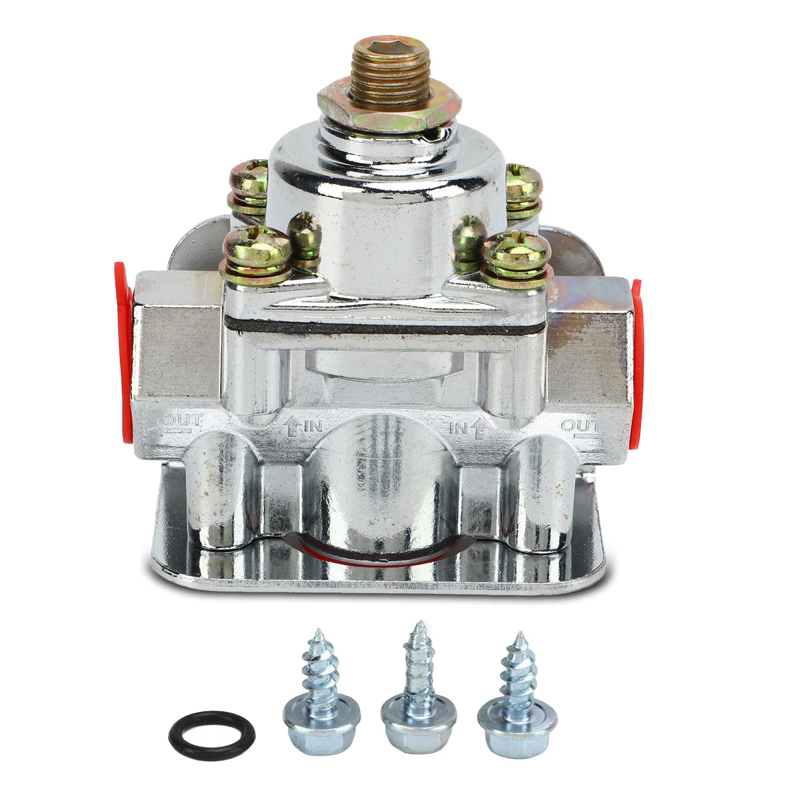 Kraftstoffdruckregler, 4-1/2 Bis 9 Psi 3/8 Zoll NPT-Anschluss Zinklegierung 12-803 Vergaser-Kraftstoffdruckregler von Estink