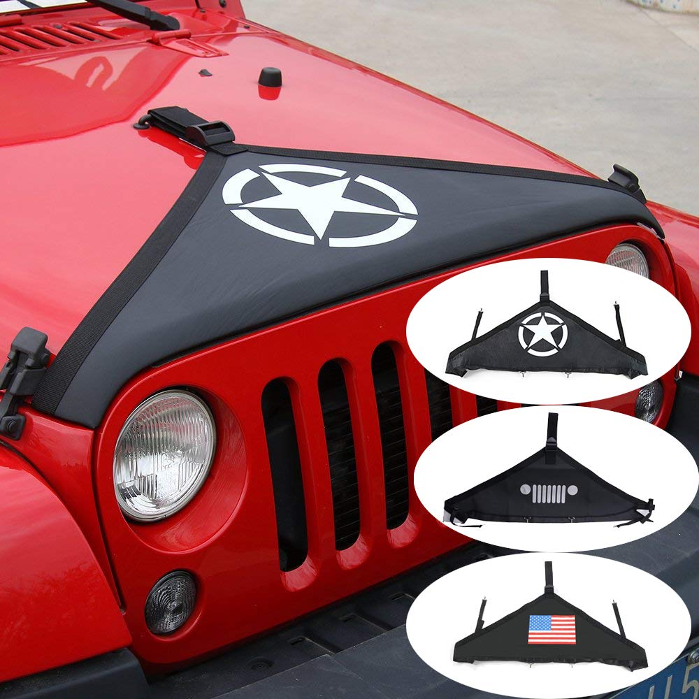 Esyauto Vorderhaube Abdeckung Haube BH Protektor Dreieckschutz Kit für J Eep Wrangler JK 2007–2017 schwarz Esyauto Vorderhaube Abdeckung Haube BH Protektor Dreieckschutz Kit für J Eep Wrangler JK 2007–2017 schwarz von Esyauto